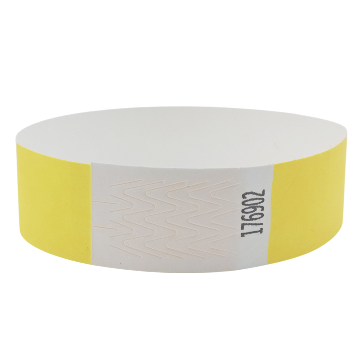 Braccialetto in Tyvek® giallo carta senza marcatura
