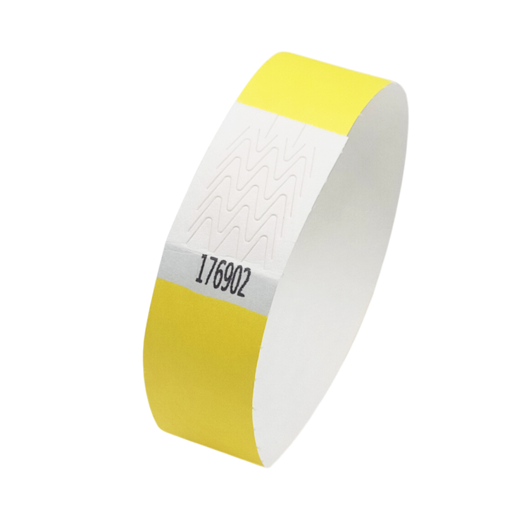 Braccialetto in Tyvek® giallo carta senza marcatura