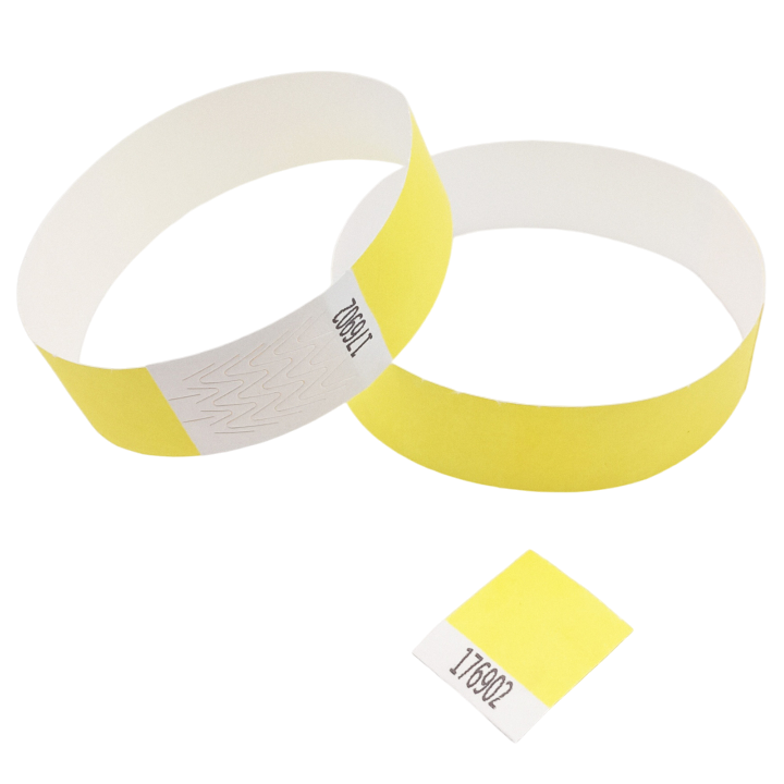 Braccialetto in Tyvek® giallo carta senza marcatura