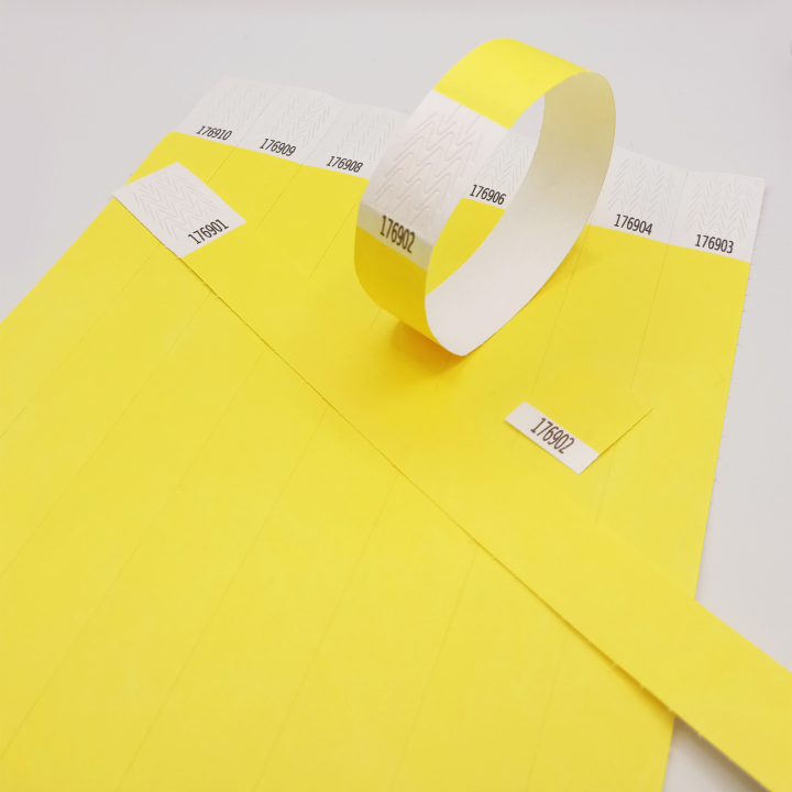 Braccialetto in Tyvek® giallo carta senza marcatura