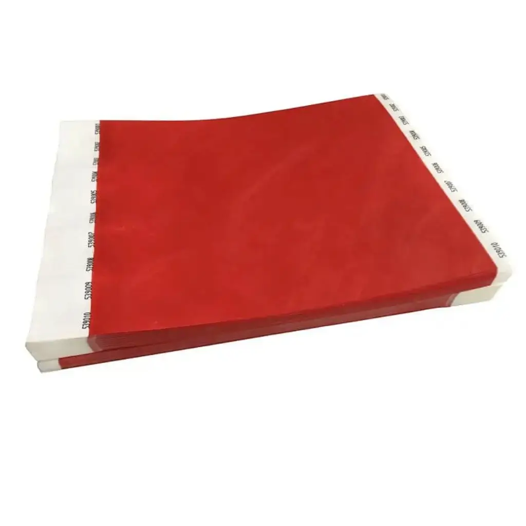 Braccialetto in Tyvek® rosso carta senza marcatura