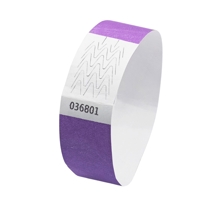 Braccialetto in Tyvek® Carta viola senza segni