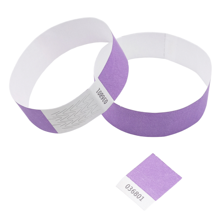 Braccialetto in Tyvek® Carta viola senza segni