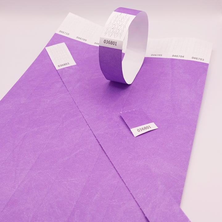 Braccialetto in Tyvek® Carta viola senza segni