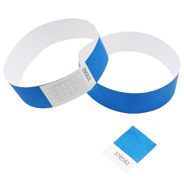 Braccialetto in Tyvek® blu carta senza marcatura