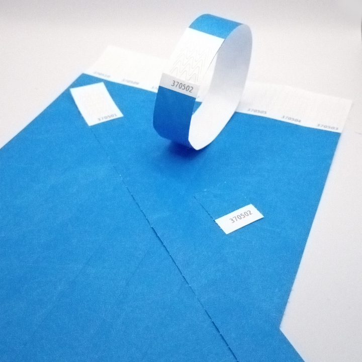 Braccialetto in Tyvek® blu carta senza marcatura