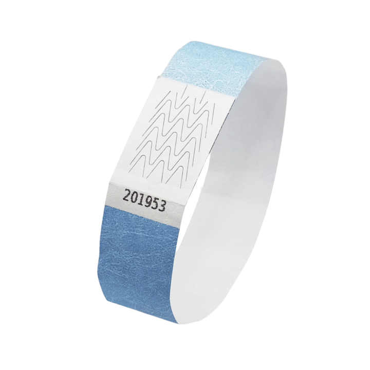 Braccialetto in Tyvek® Carta azzurra senza segni