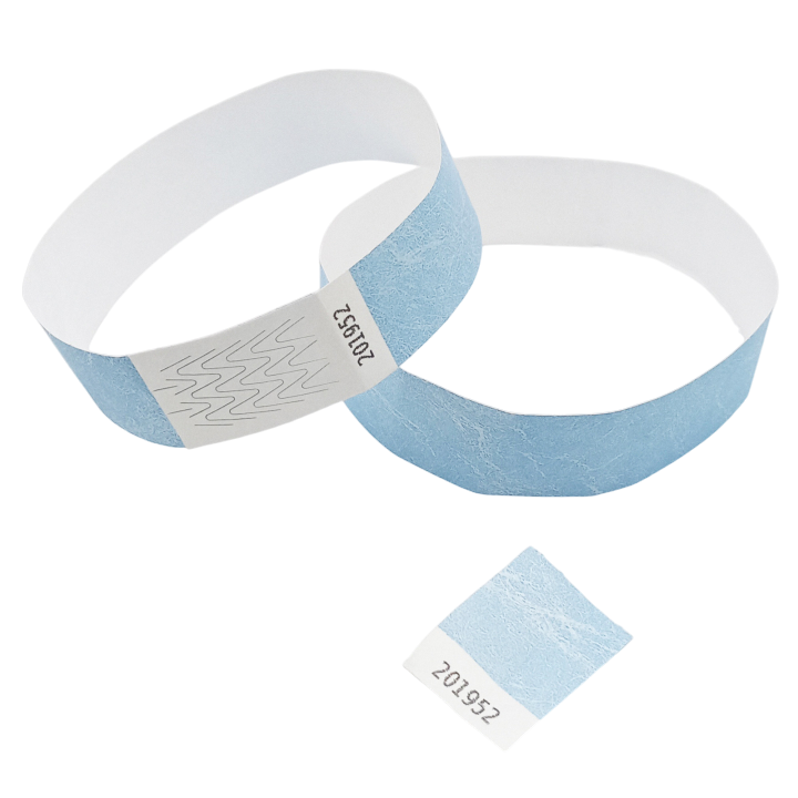 Braccialetto in Tyvek® Carta azzurra senza segni