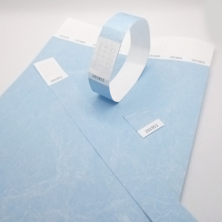 Braccialetto in Tyvek® Carta azzurra senza segni