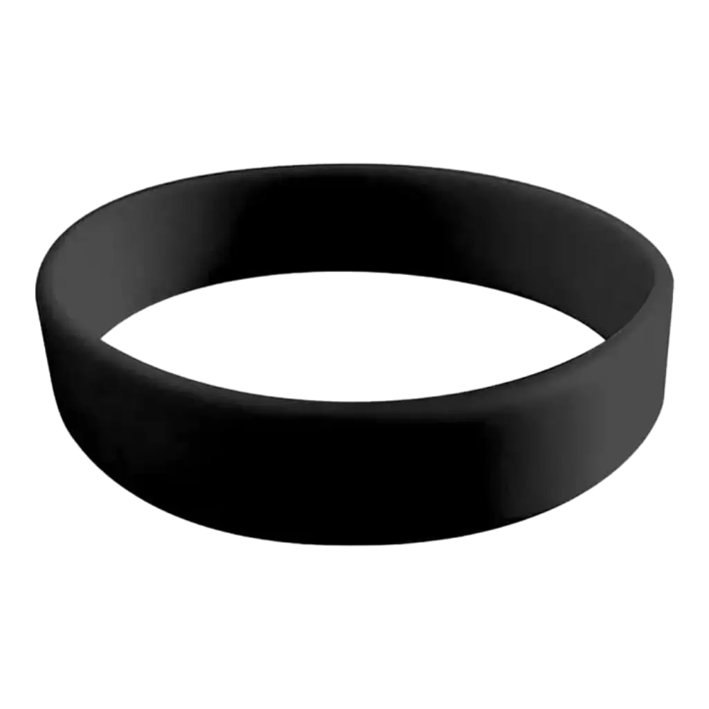 Bracciale in silicone nero non marcato Adulto