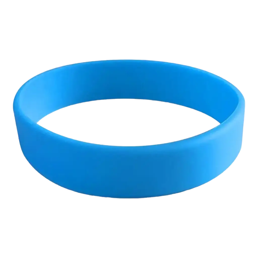 Bracciale in silicone blu non marcato Adulto