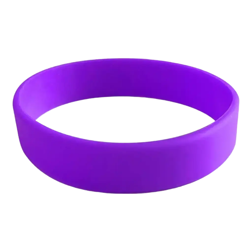 Bracciale in silicone viola non marcato Adulto