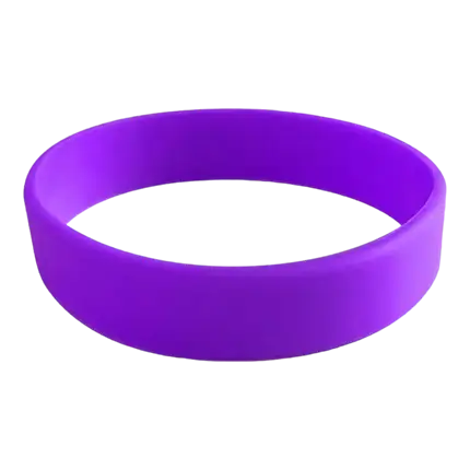 Bracciale in silicone viola non marcato Adulto