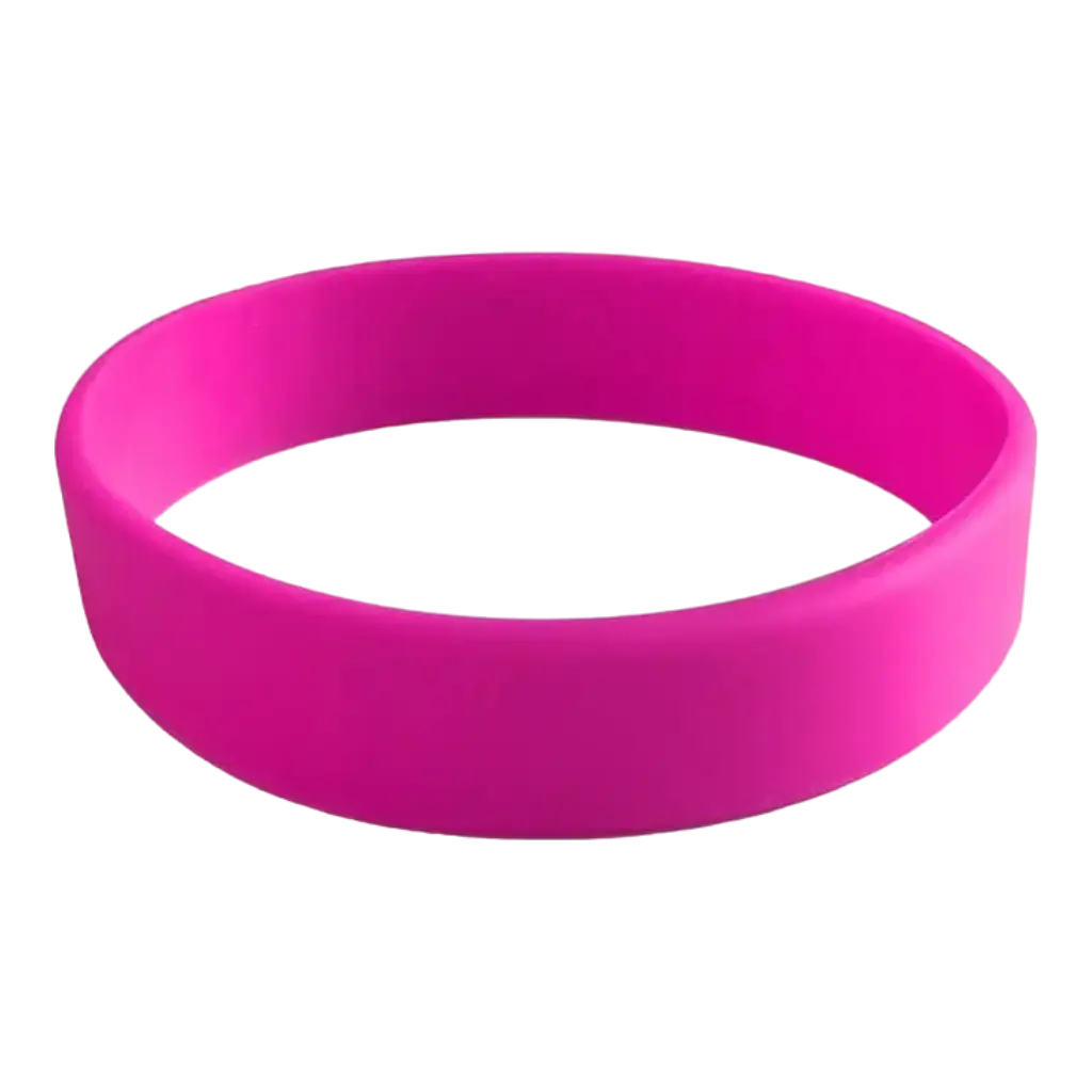 Bracciale in silicone rosa non marcato Adulto