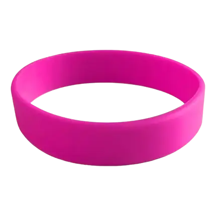 Bracciale in silicone rosa non marcato Adulto