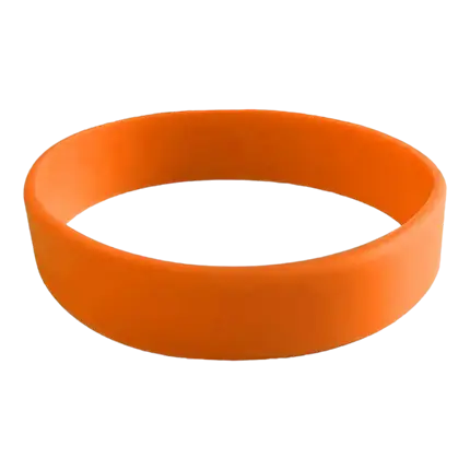 Bracciale in silicone arancione non marcato Adulto