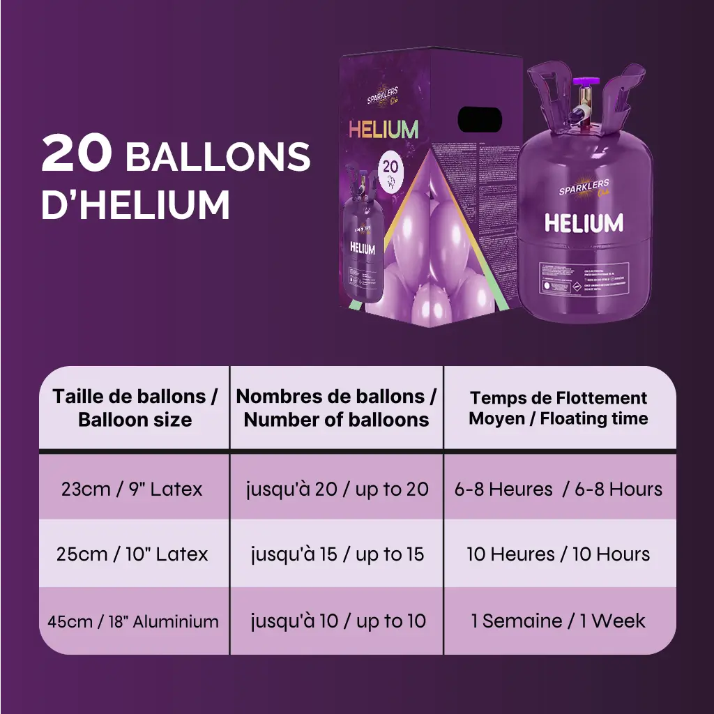 Bottiglia di elio 20 palloncini