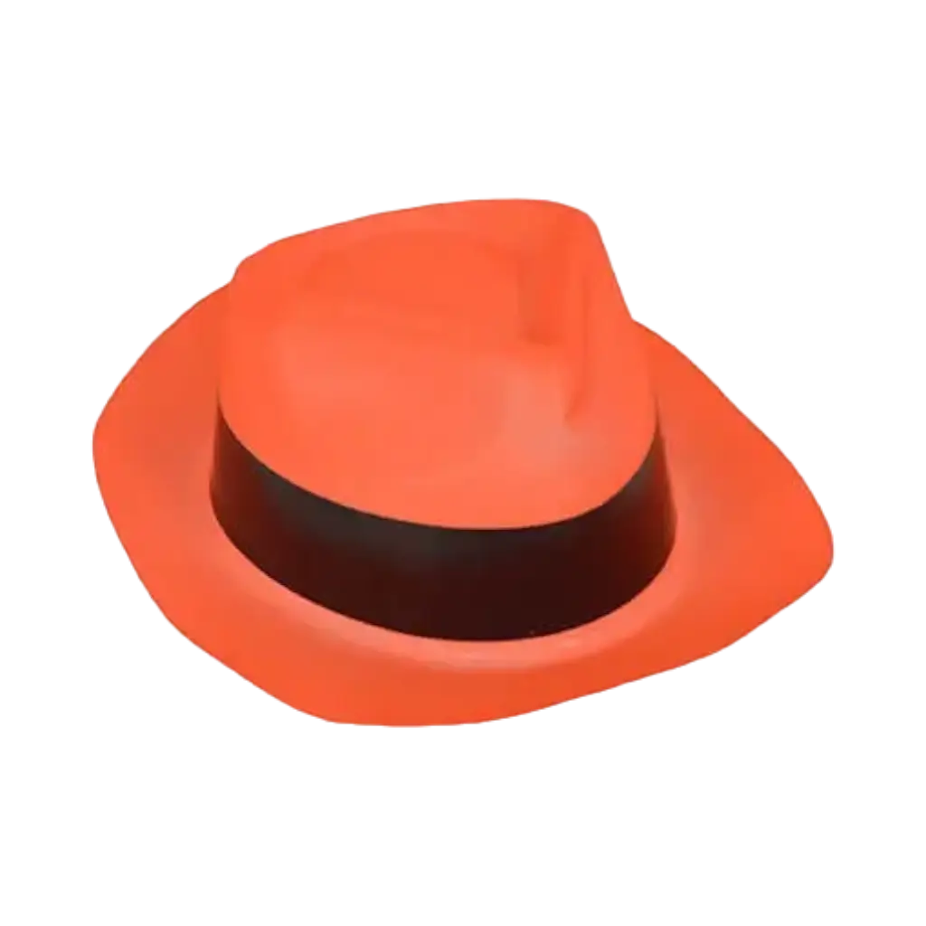 Cappello stile mafioso Tribly arancione neon