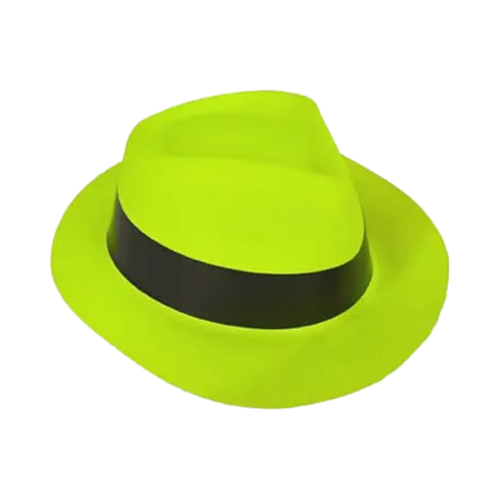 Cappello stile mafioso Tribly giallo neon