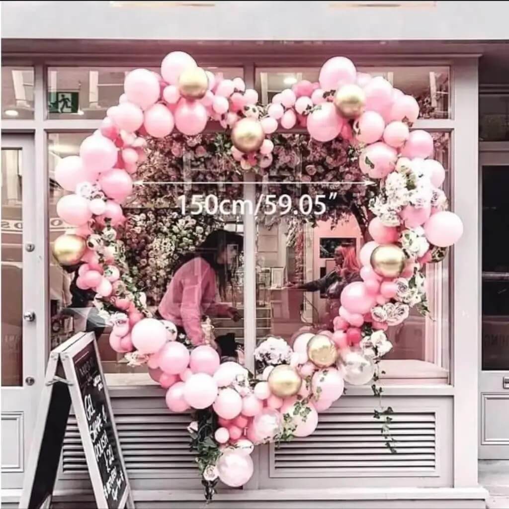 Arco di palloncini a forma di cuore - 150 cm