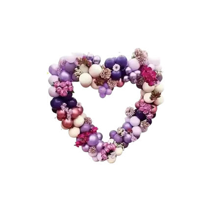 Arco di palloncini a forma di cuore - 150 cm