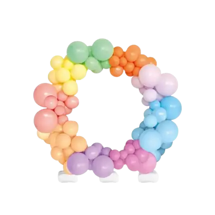 Arco di palloncini a cerchio grande su supporto - 200 cm