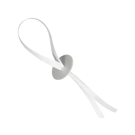 Nastro di chiusura per palloncini bianco 120 cm