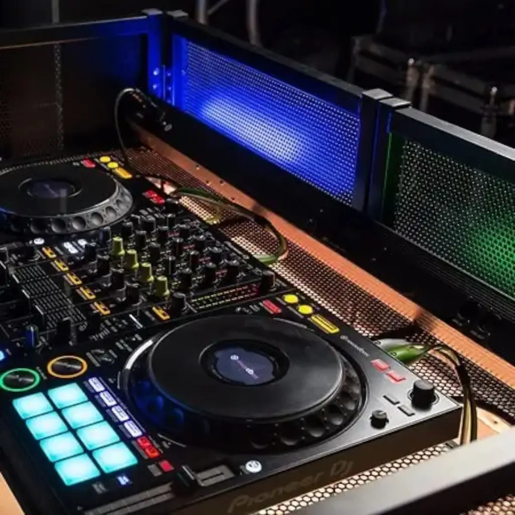 Supporto per DJ con pannello frontale - BoomTone DJ - Desk DJ bianco