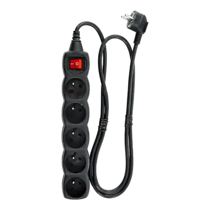 Striscia di alimentazione a 5 prese con interruttore a spina - MPE-5S
