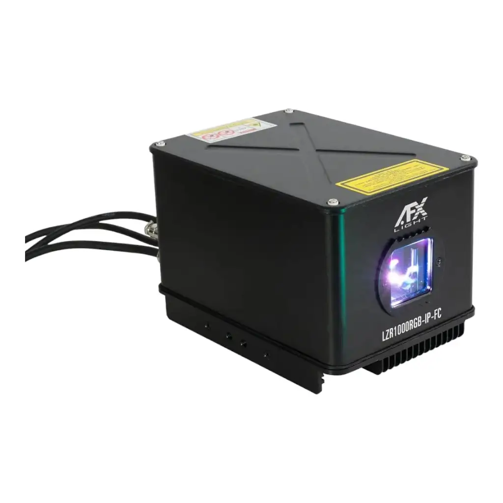Macchina laser RGB con flight case LZR1000RGB-IP-FC