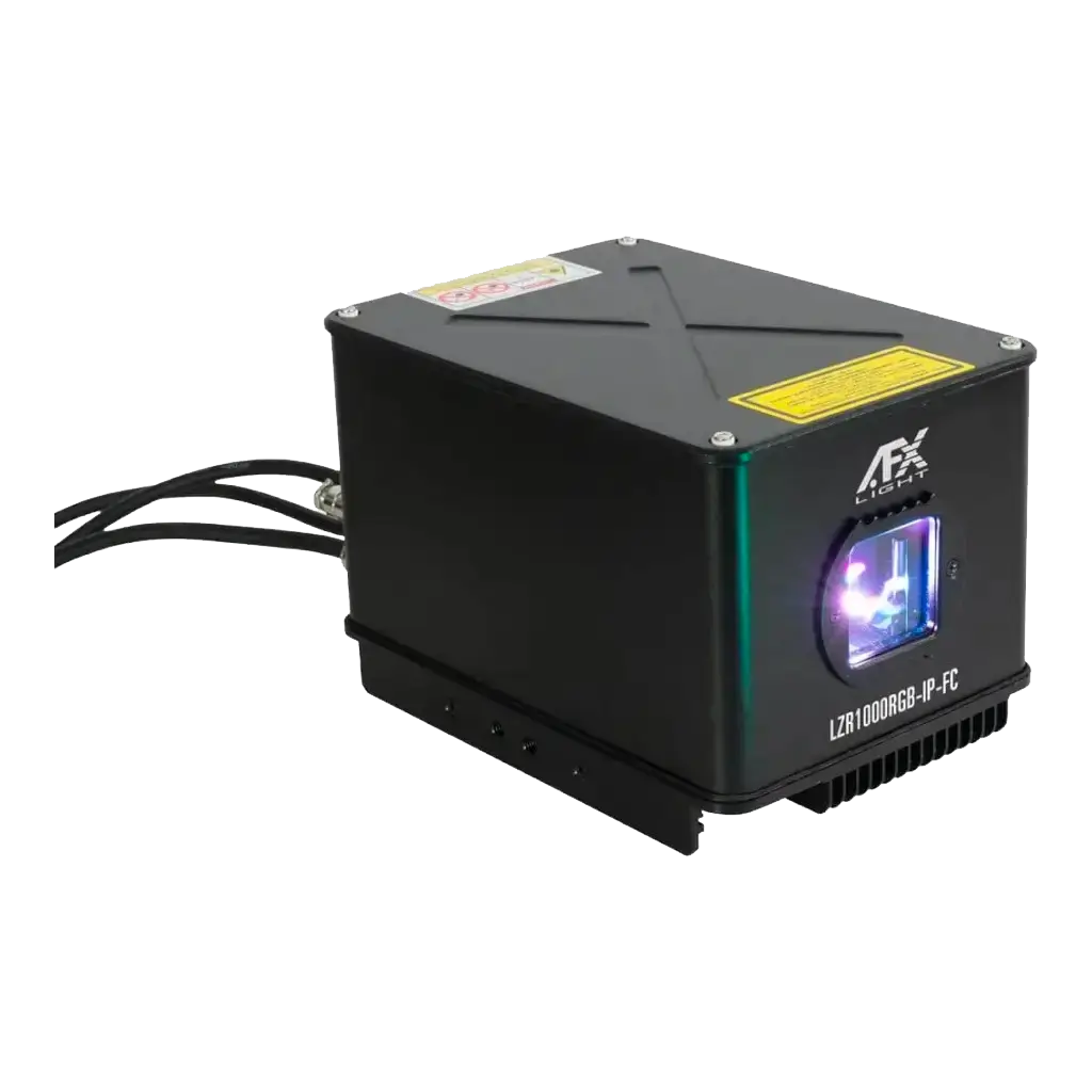 Macchina laser RGB con flight case LZR1000RGB-IP-FC