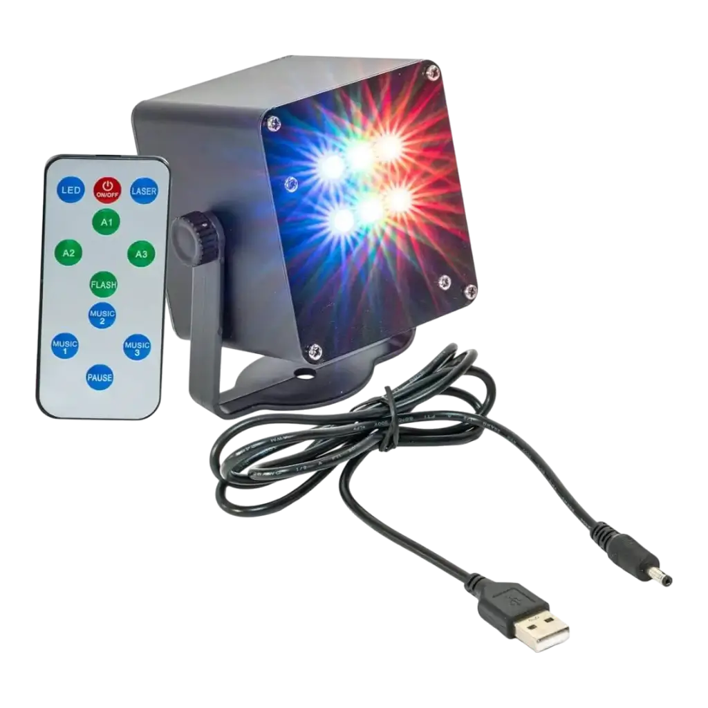 TINYLED-RGB-STROBE Mini macchina STROBE LED wireless