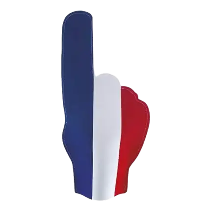 Mano gigante in schiuma per il sostenitore della Francia 49 cm