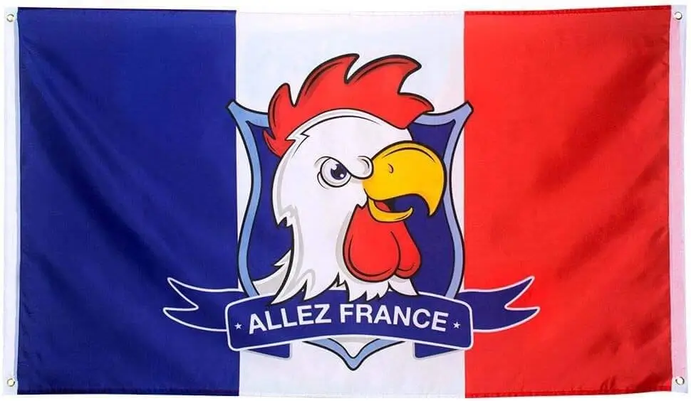 Bandiera Francia testa di gallo 150x90cm (47 "x36")