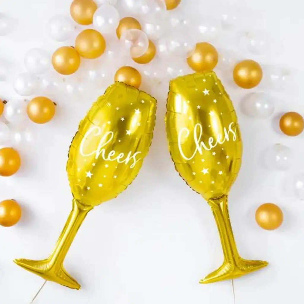 Confezione da 10 palloncini oro metallizzato