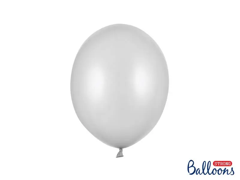 Confezione da 10 palloncini metallizzati argento
