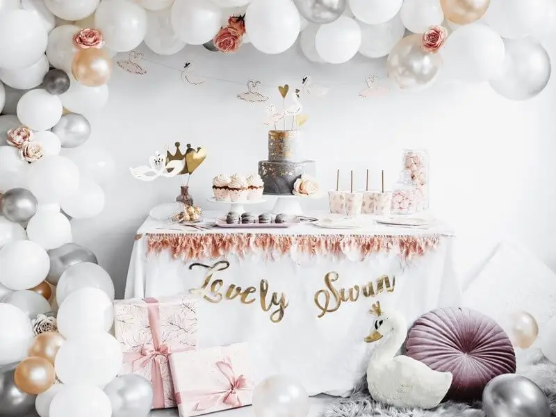 Confezione da 10 palloncini metallizzati argento