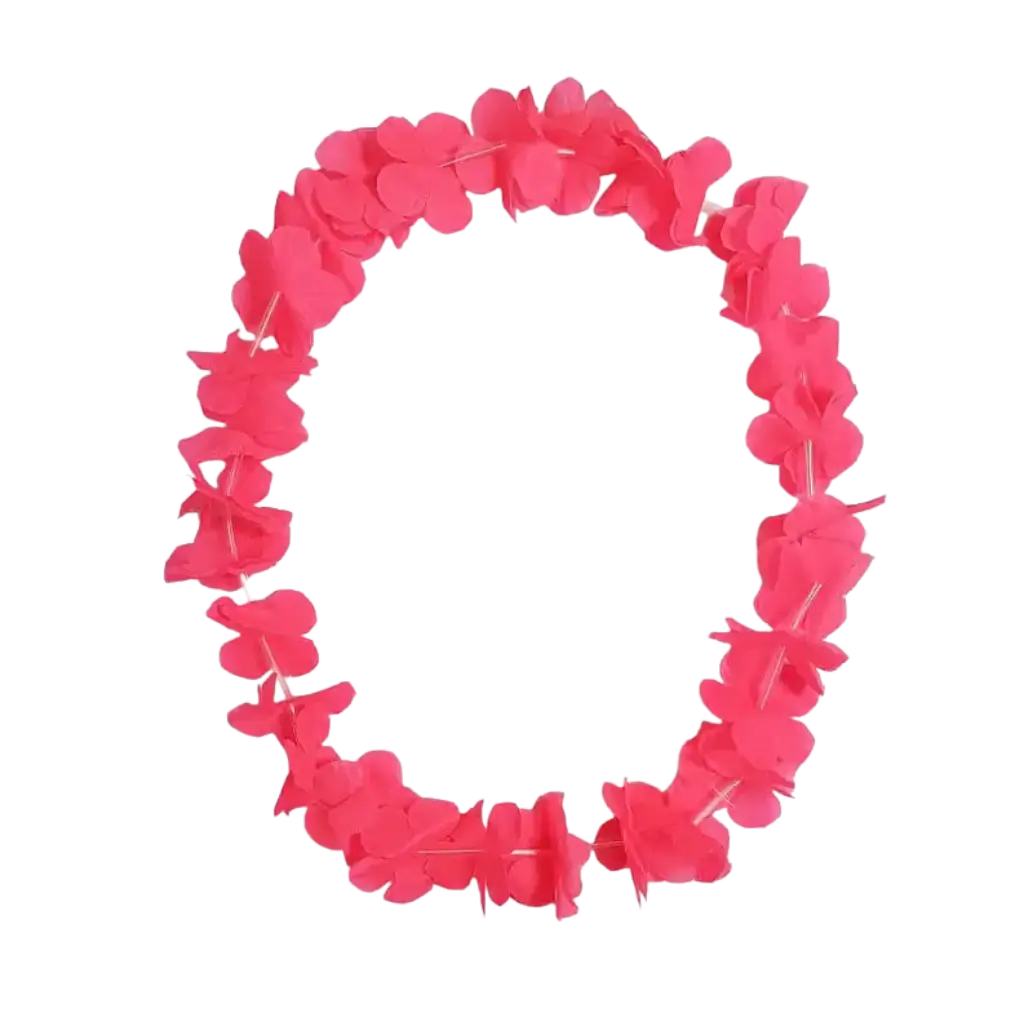 Collana fluorescente hawaiana rosa neon