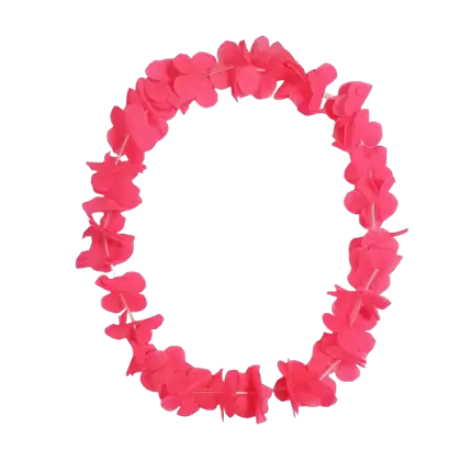 Collana fluorescente hawaiana rosa neon