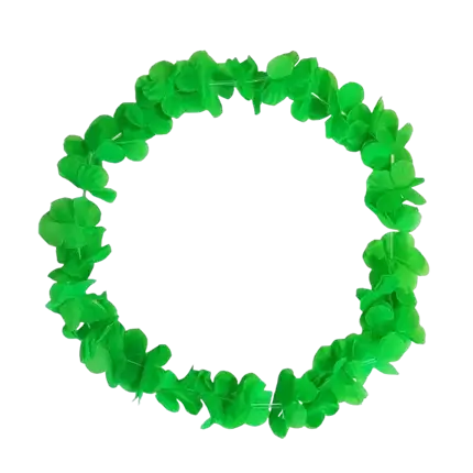 Collana di fiori hawaiani verde neon