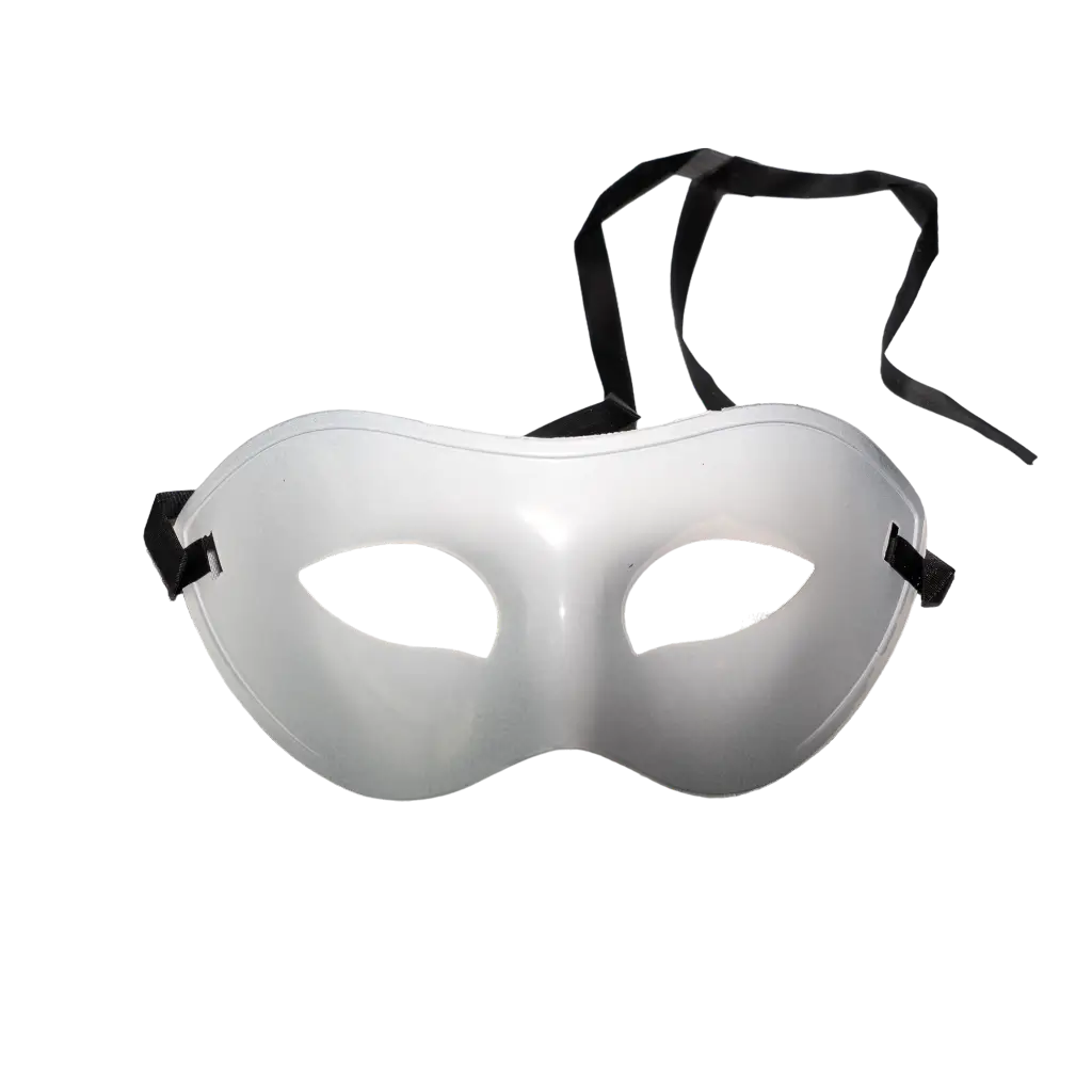 Maschera da lupo veneziano - Bianco