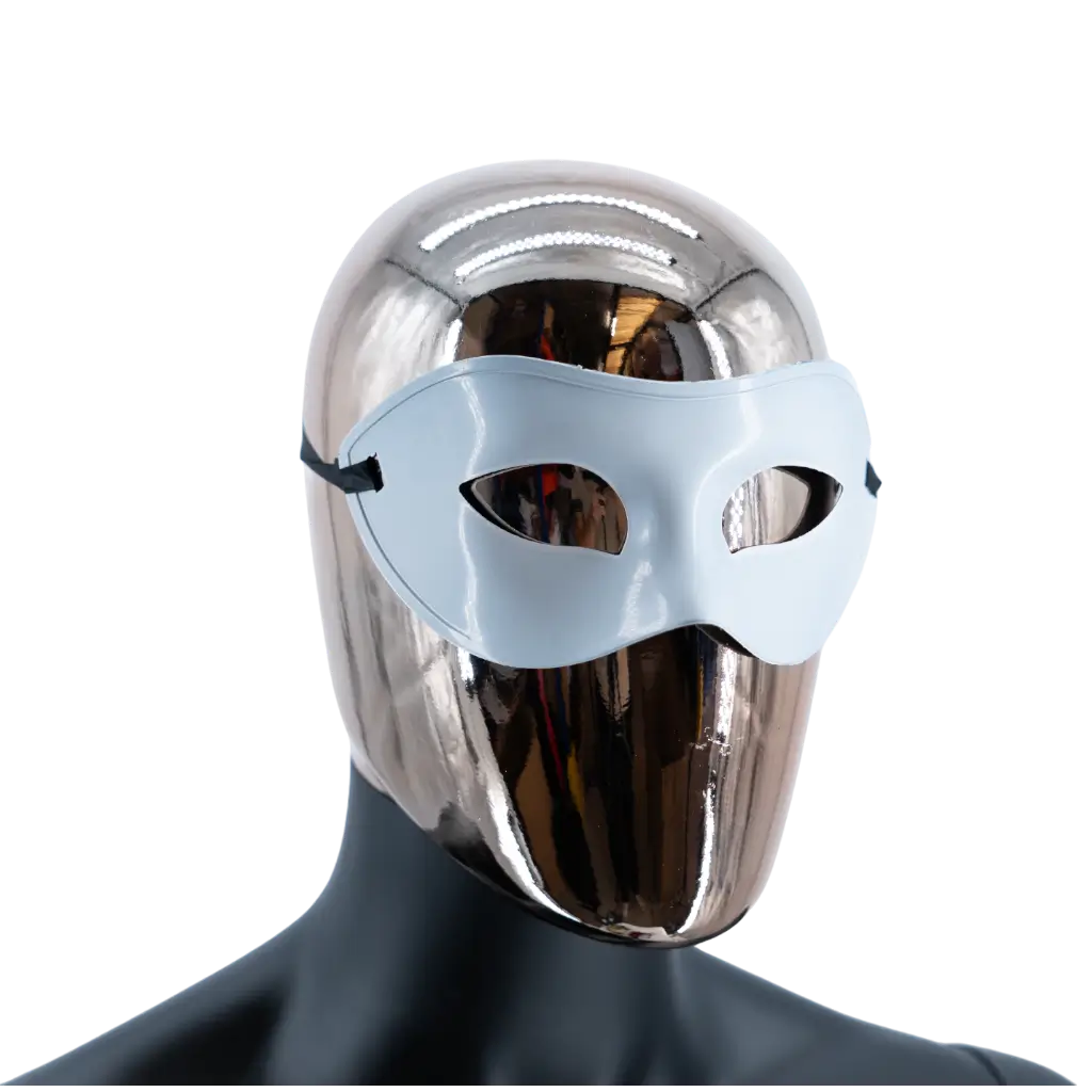 Maschera da lupo veneziano - Bianco