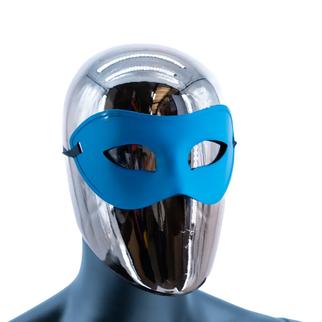 Maschera da lupo veneziano - Blu