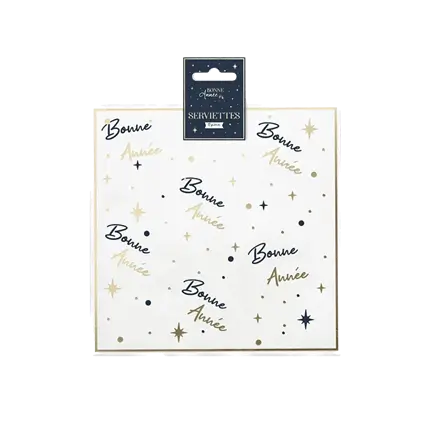 Tovagliolo Happy New Year - Confezione da 10 pezzi