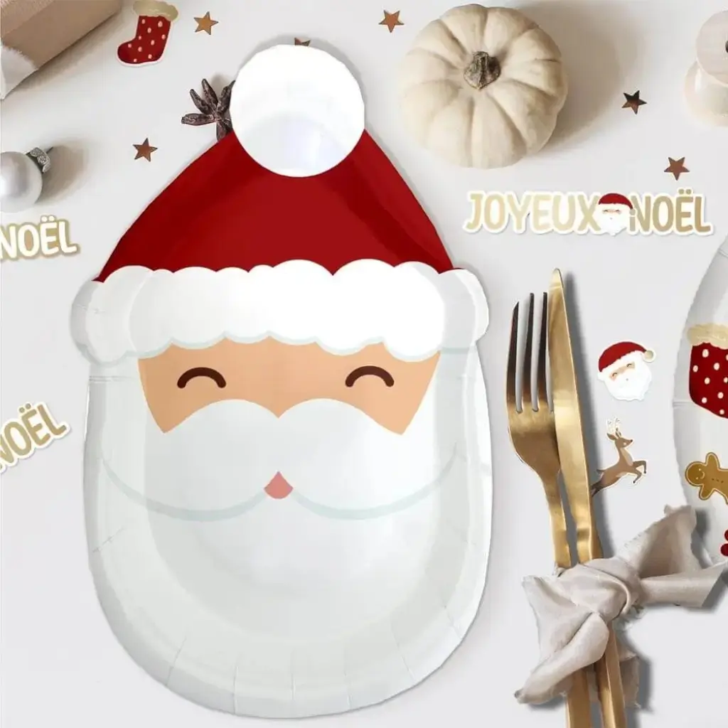 Piatto da dessert Babbo Natale - Set di 6 pezzi