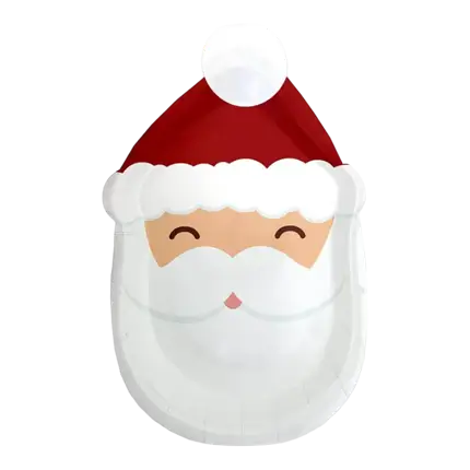 Piatto da dessert Babbo Natale - Set di 6 pezzi