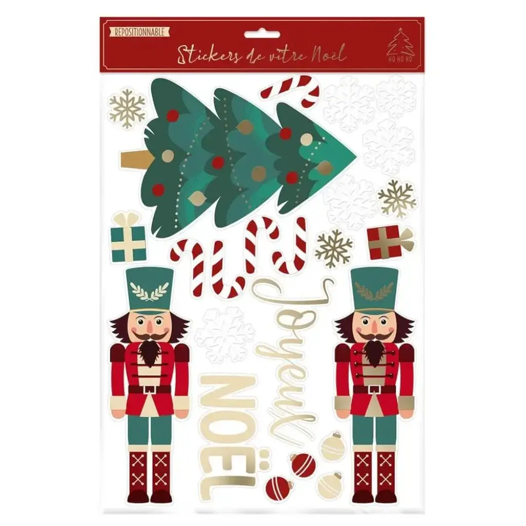 Adesivi Natalizi Per Finestre Extra Large - 30x90 Cm, Riutilizzabili, Decorazioni Con Babbo Natale, Alberi E Scritte, 4 Fogli