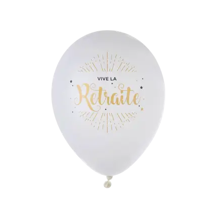 Pallone Vive la retraite - Set di 8 palloncini
