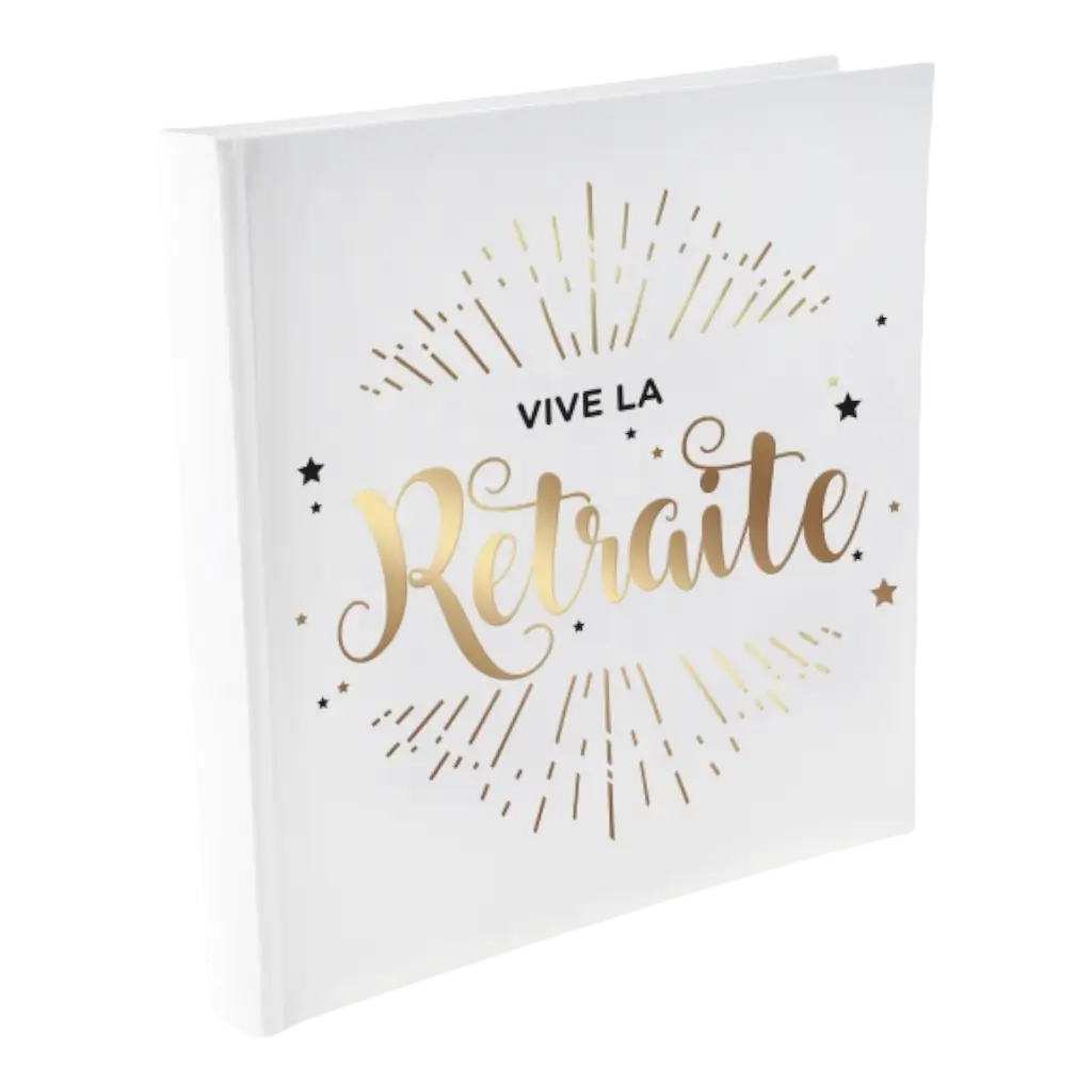 Libro degli ospiti metallico Vive la Retraite
