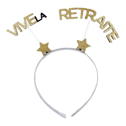 Fascia glitterata Vive la Retraite